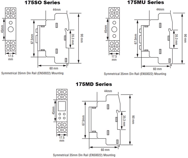 ATC Automatic Timing & Controls 175 Series DIN-Rail Timers